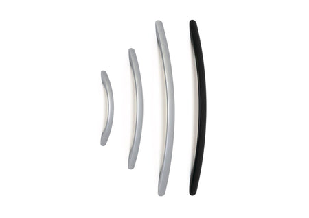 Sugatsune SRH-224BL-M5: 224mm cc Curved Handle - Black