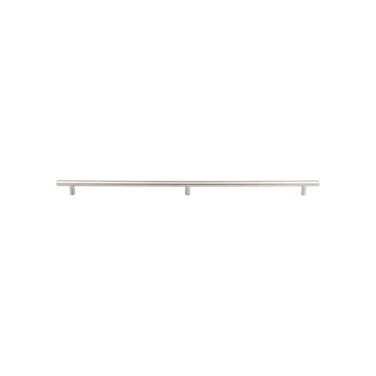 Top Knobs SS12: 37-3/16" cc Solid Round Bar Cabinet Pull - Stainless Steel