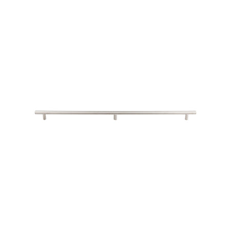 Top Knobs SS12: 37-3/16" cc Solid Round Bar Cabinet Pull - Stainless Steel