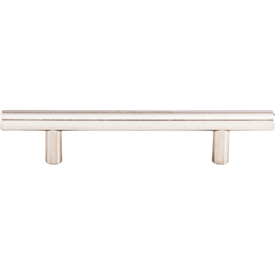 Top Knobs SS3: 3-3/4" cc Solid Round Bar Cabinet Pull - Stainless Steel
