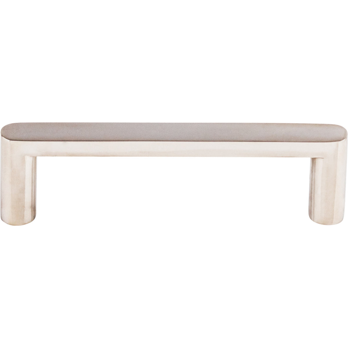 Top Knobs SS65: 3-3/4" cc Flat Bar Cabinet Pull - Polished Stainless Steel