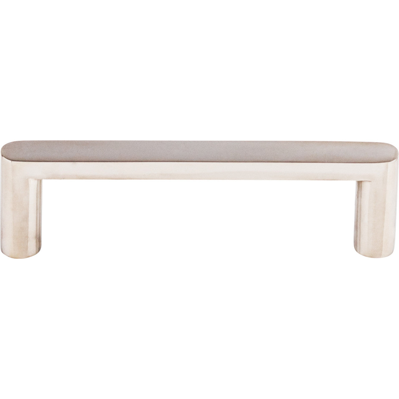 Top Knobs SS65: 3-3/4" cc Flat Bar Cabinet Pull - Polished Stainless Steel