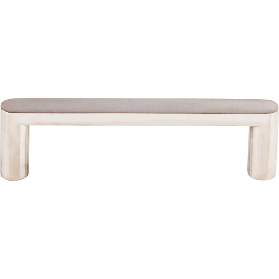 Top Knobs SS65: 3-3/4" cc Flat Bar Cabinet Pull - Polished Stainless Steel