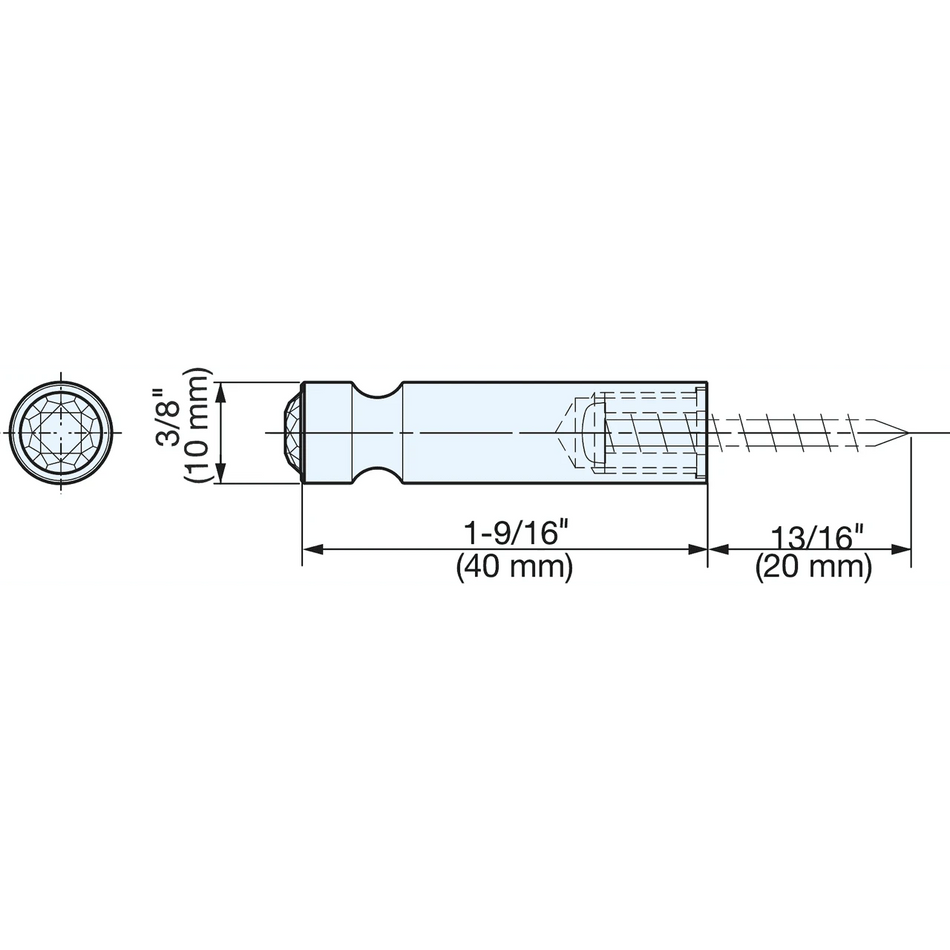 Sugatsune SSF-10/CR-SW: 40mm Vanity Hook - Polished Chrome/Crystal