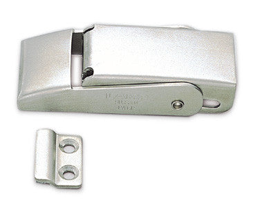 Sugatsune STF-80: 80mm Spring-Loaded Draw Latch - Satin Stainless Steel