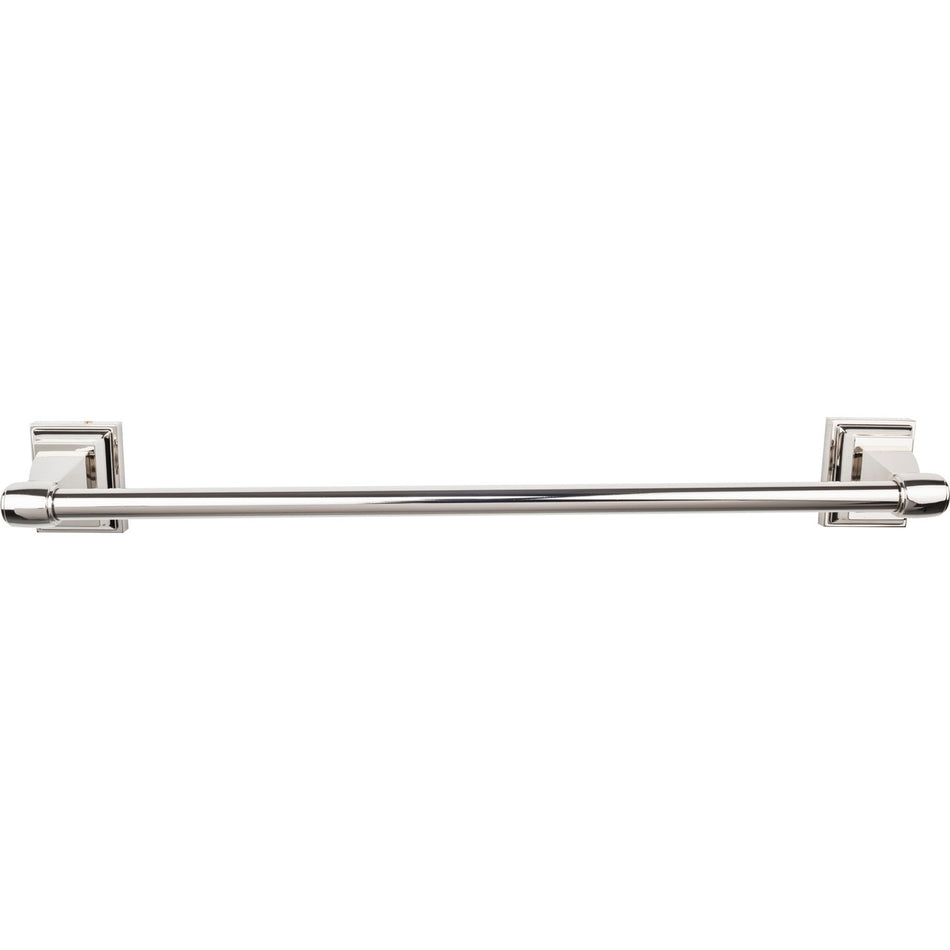 Top Knobs STK10PN: 30" cc Stratton Single Towel Bar - Polished Nickel