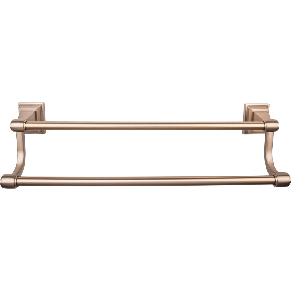 Top Knobs STK11BB: 30" cc Stratton Double Towel Bar - Brushed Bronze