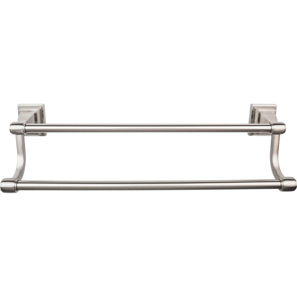 Top Knobs STK11BSN: 30" cc Stratton Double Towel Bar - Brushed Satin Nickel