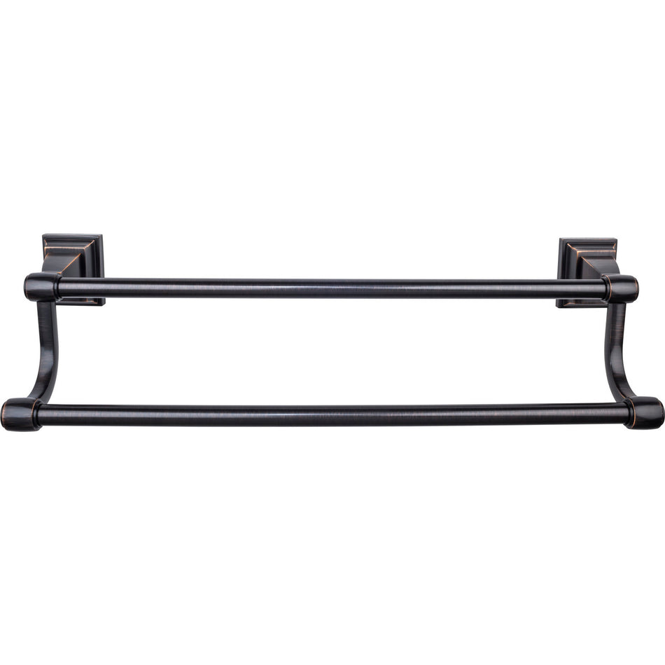 Top Knobs STK11TB: 30" cc Stratton Double Towel Bar - Tuscan Bronze