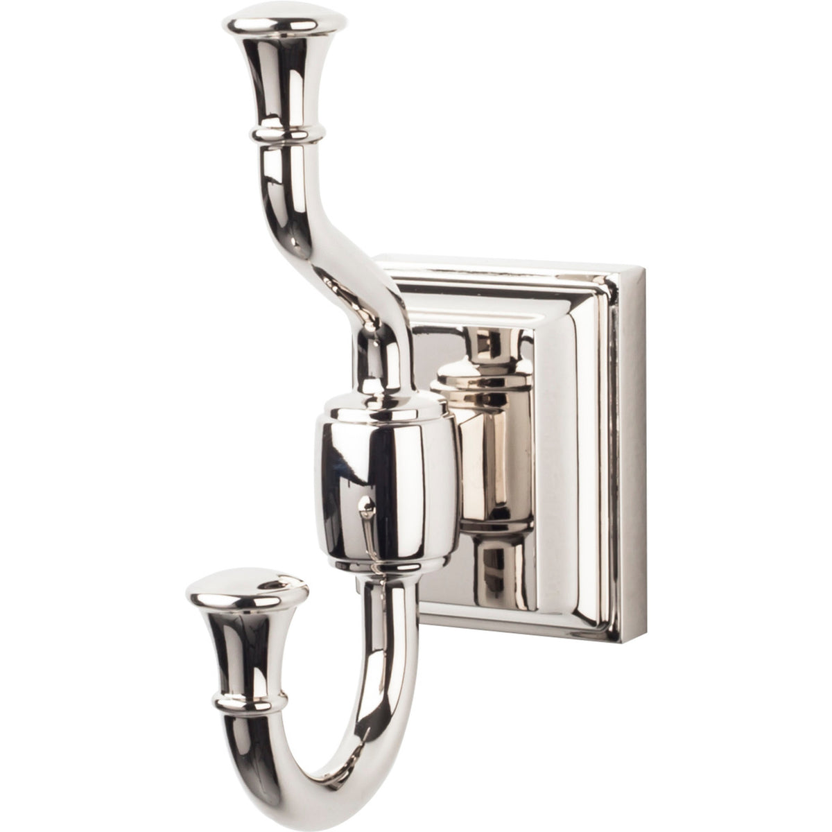 Top Knobs STK2PN: Stratton Double Wall Hook - Polished Nickel