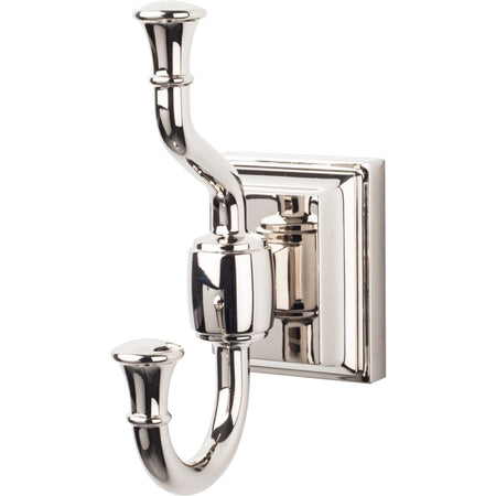 Top Knobs STK2PN: Stratton Double Wall Hook - Polished Nickel
