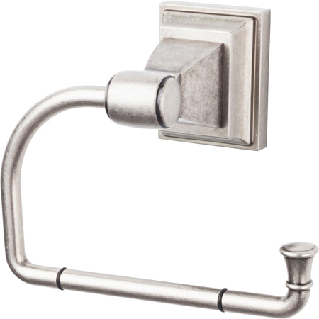 Top Knobs STK4AP: Stratton Single Arm Tissue Roll Holder - Antique Pewter