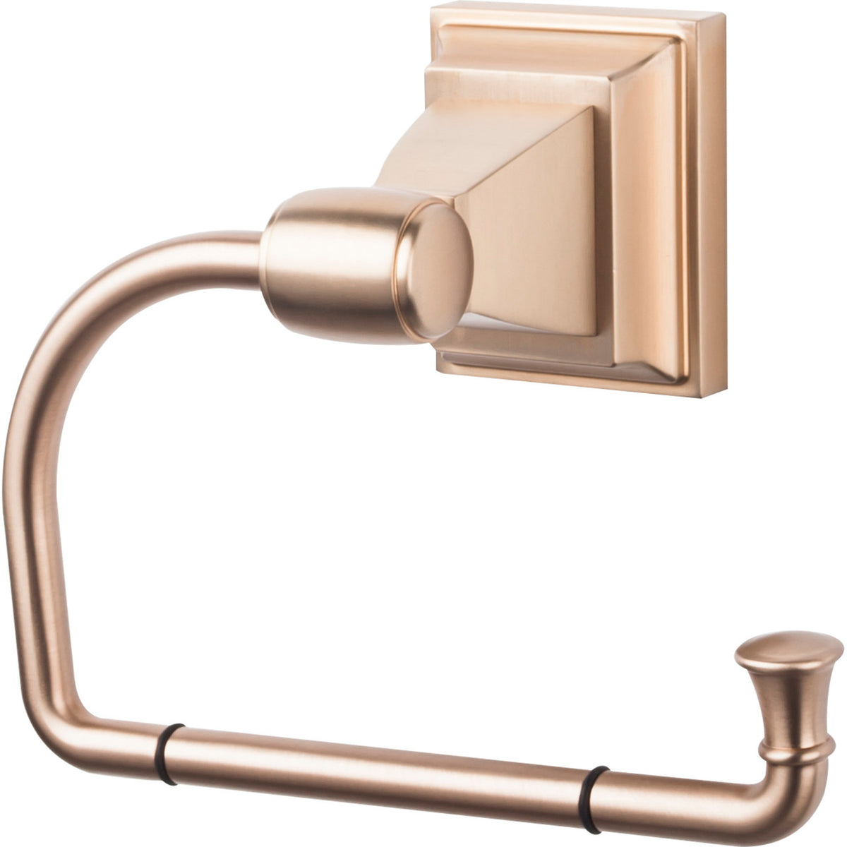 Top Knobs STK4BB: Stratton Single Arm Tissue Roll Holder - Brushed Bronze