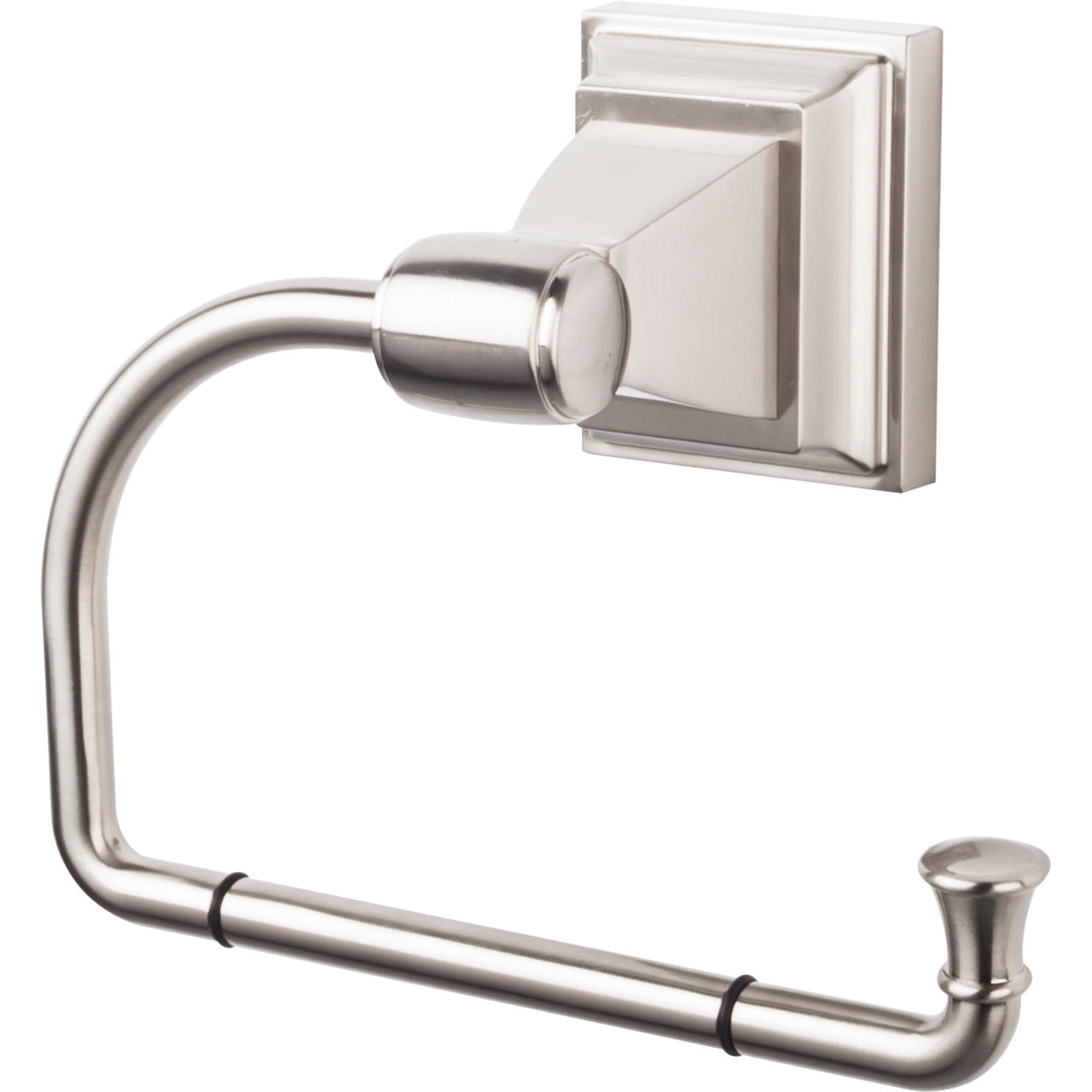 Top Knobs STK4BSN: Stratton Single Arm Tissue Roll Holder - Brushed Satin Nickel