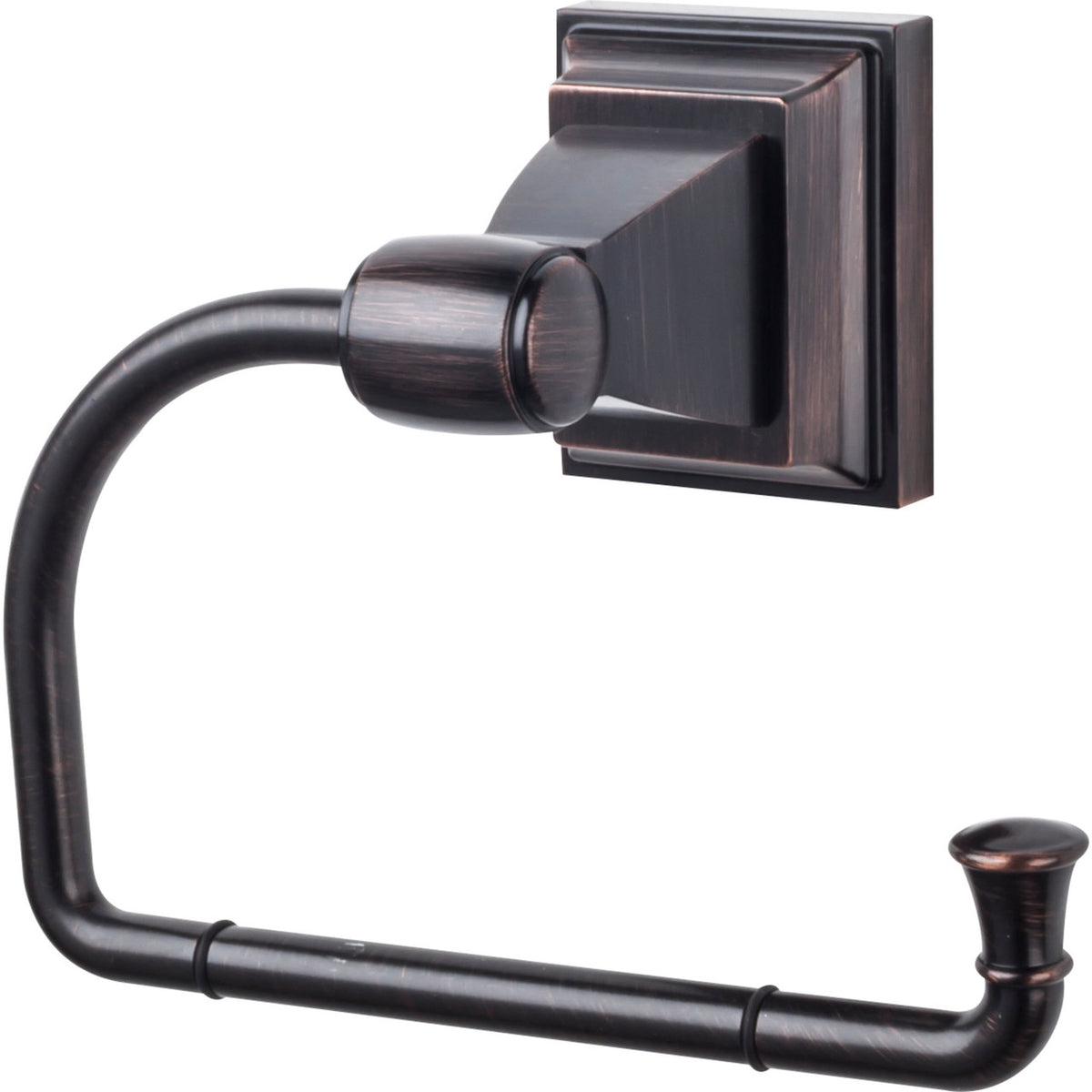 Top Knobs STK4TB: Stratton Single Arm Tissue Roll Holder - Tuscan Bronze