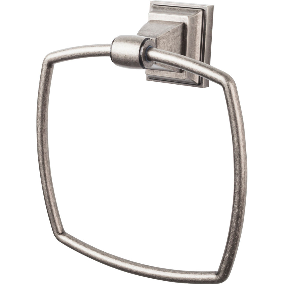 Top Knobs STK5AP: Stratton Towel Ring - Antique Pewter