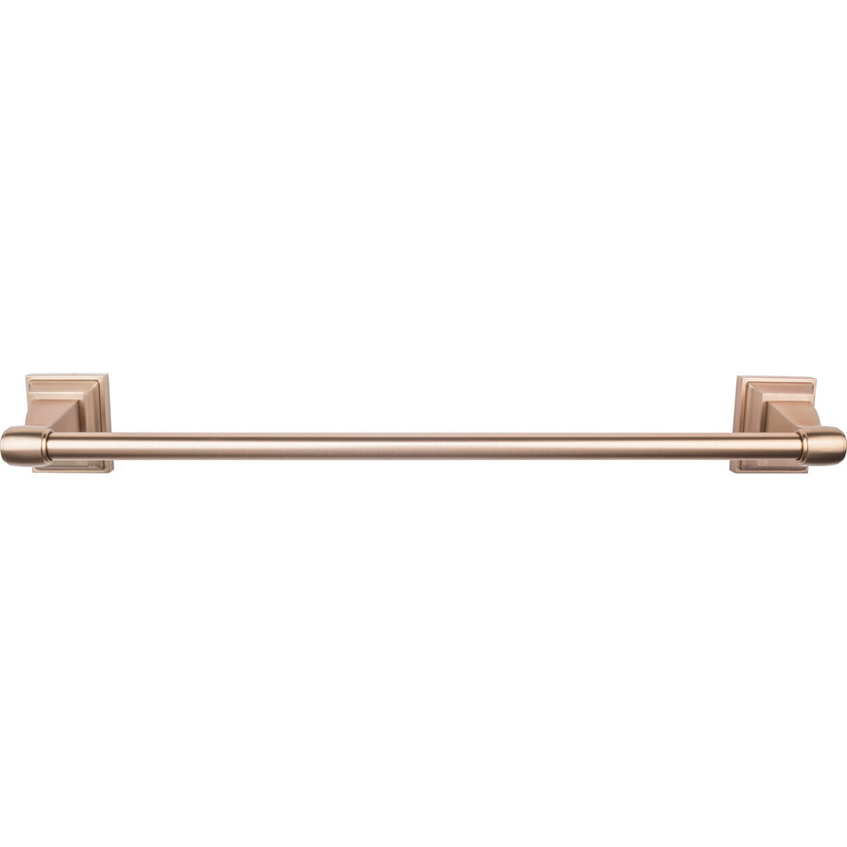 Top Knobs STK6BB: 18" cc Stratton Single  Towel Bar - Brushed Bronze