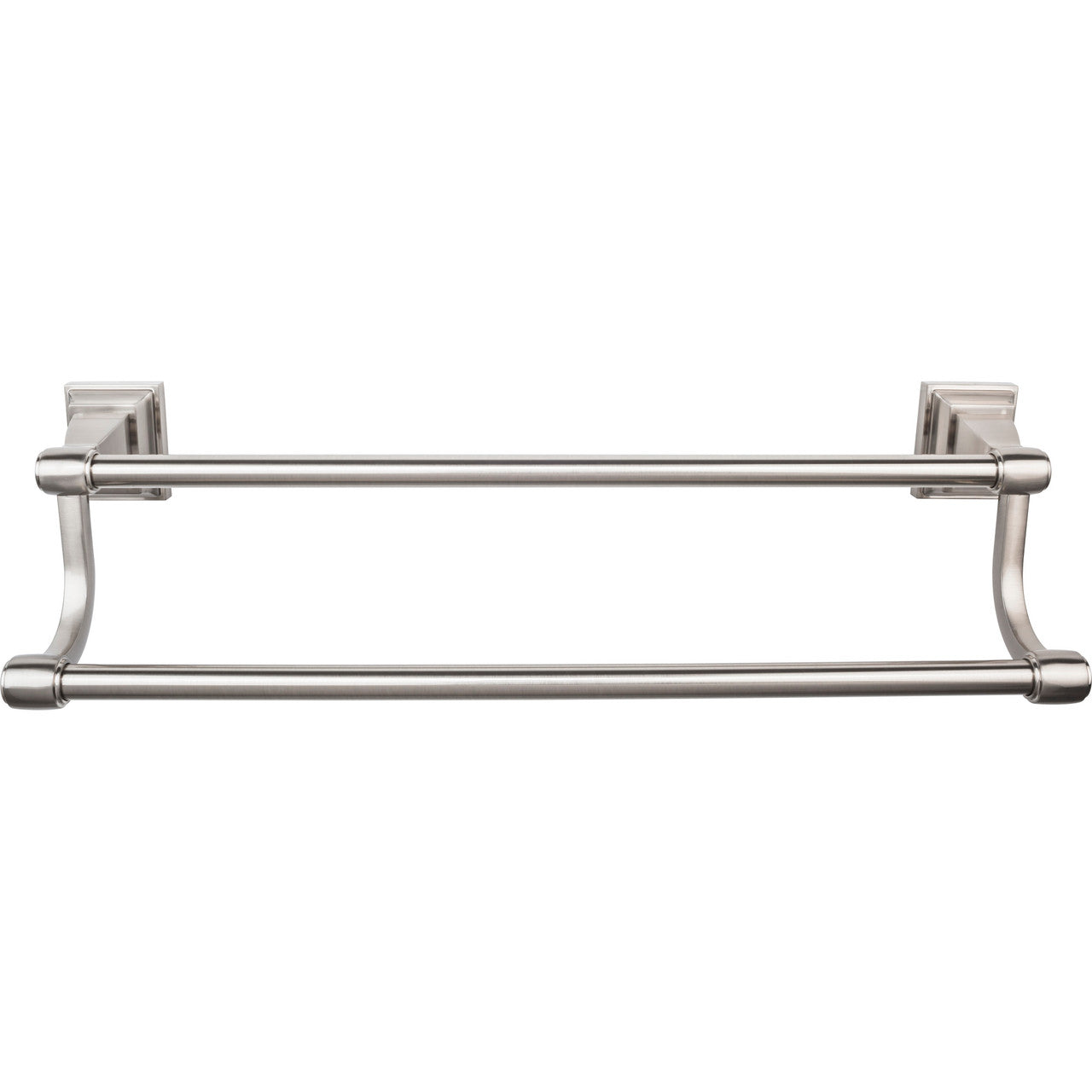 Top Knobs STK7BSN: 18" cc Stratton Double Towel Bar - Brushed Satin Nickel