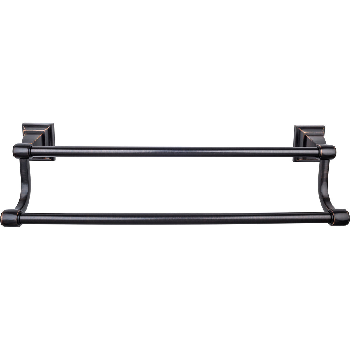 Top Knobs STK7TB: 18" cc Stratton Double Towel Bar - Tuscan Bronze