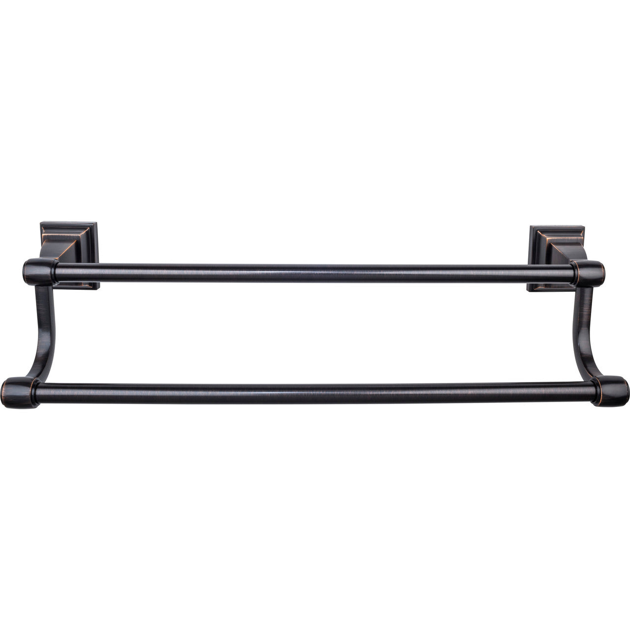 Top Knobs STK7TB: 18" cc Stratton Double Towel Bar - Tuscan Bronze