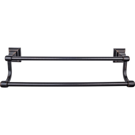 Top Knobs STK7TB: 18" cc Stratton Double Towel Bar - Tuscan Bronze