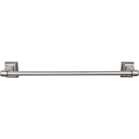 Top Knobs STK8AP: 24" cc Stratton Double Towel Bar - Antique Pewter