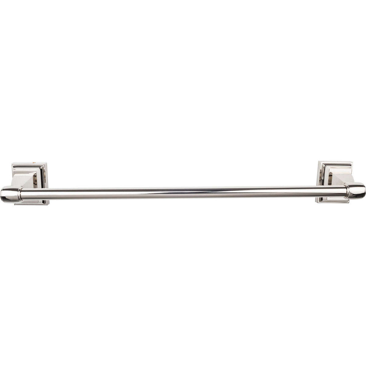 Top Knobs STK8PN: 24" cc Stratton Single Towel Bar - Polished Nickel