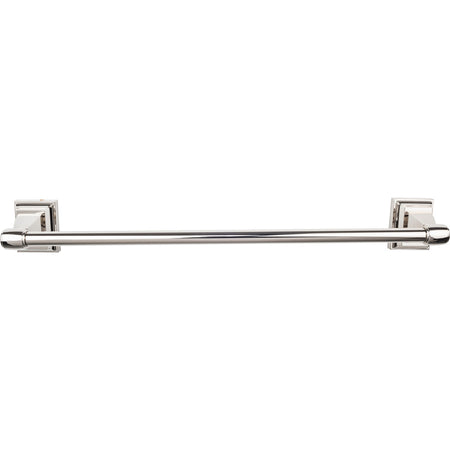 Top Knobs STK8PN: 24" cc Stratton Single Towel Bar - Polished Nickel