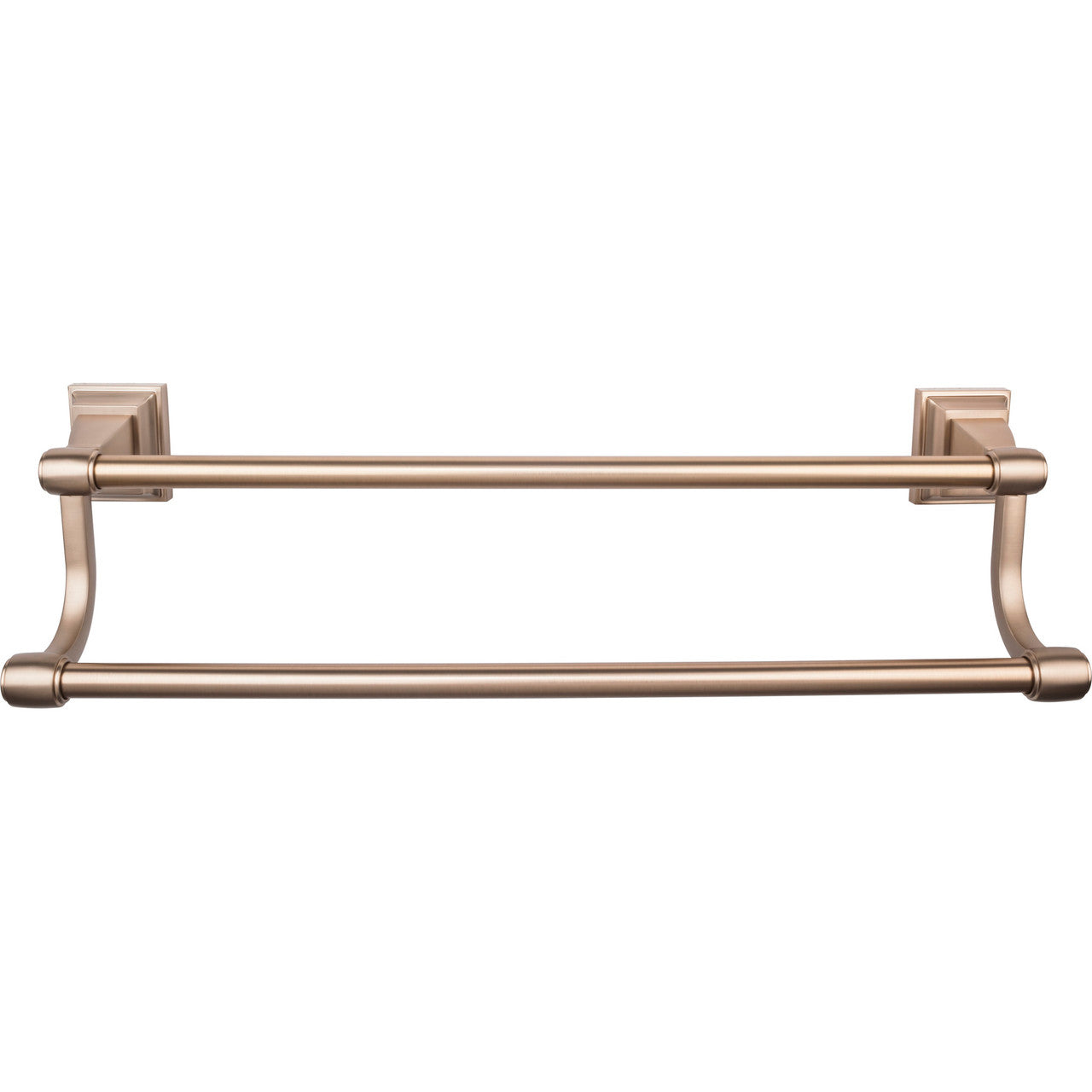 Top Knobs STK9BB: 24" cc Stratton Double Towel Bar - Brushed Bronze