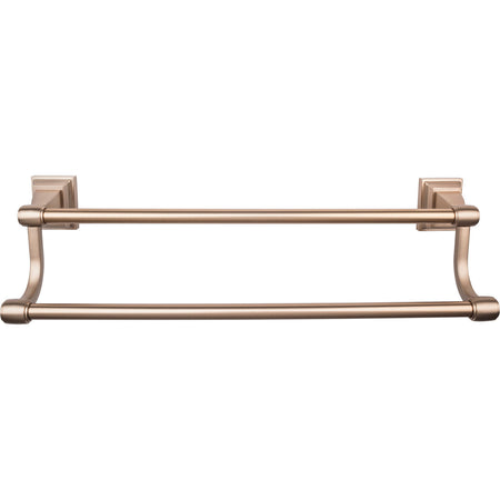 Top Knobs STK9BB: 24" cc Stratton Double Towel Bar - Brushed Bronze