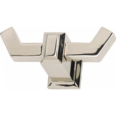 Atlas SUTTH-PN: Sutton Place Double Horizontal Wall Hook - Polished Nickel