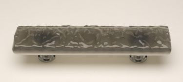 Sietto P-206: 3" cc Glacier Cabinet Pull - Silver Grey