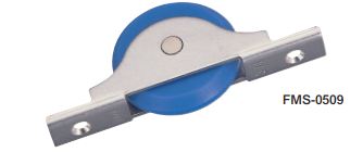 Sugatsune FMS-0509: Sliding Door Roller with Nylon Blue Wheel