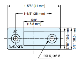 Sugatsune MC-159-8: 41mm Ultra Thin Magnetic Catch - Nickel