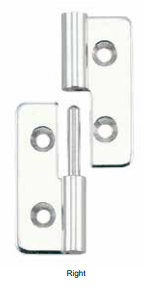 Sugatsune NH-40R/SS: 40mm Lift-Off Hinge (right hand) - Polished Stainless Steel