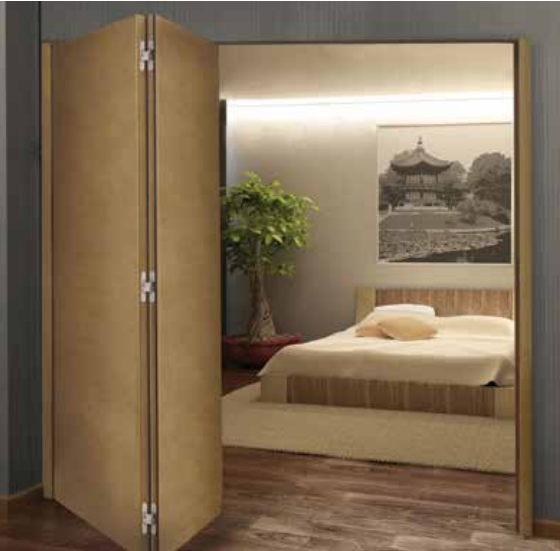 Sugatsune SDR-A84D-2D-2HDC: Folding Door Hardware Kit - 2 Doors