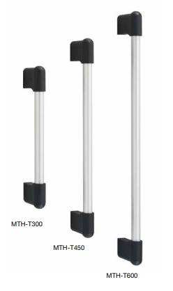 Sugatsune MTH-T600: 600mm cc Large Handle - Black/Anodized Aluminum