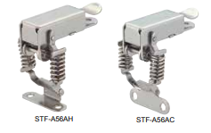 Sugatsune STF-A56AC: Corner Fastener w/Flat Strike Plate - Polished Stainless Steel