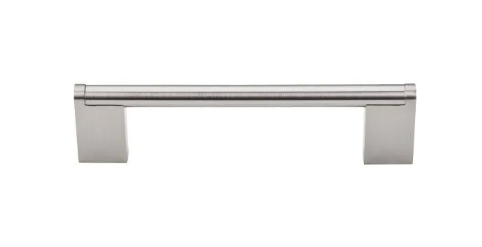 Top Knobs M2507: 18" cc Princetonian Round Bar Appliance Pull - Brushed Satin Nickel
