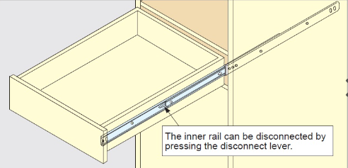 Sugatsune ESR-SC4513-18: 18" Full Extension Soft Close Drawer Slide (pair)