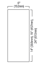 Forms+Surfaces DP8106-24-32D: 24" x 6" Door Push Plate - Satin Stainless Steel