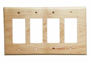 Sierra Lifestyles 682138: Rustic 4-Gang Rocker Switchplate - Russian Olive