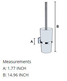 Smedbo RV333P: House Wall Mount Toilet Brush w/Holder specification drawing