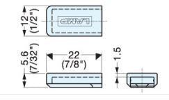 Sugatsune SPE-FC20-BL: Cap for SPE 1820 Series Shelf Support - Black