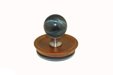 Gemstone TEYB-L-15: Acacia Wooden Lid with Tiger Eye Blue Handle