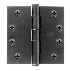 Acorn TJ5BP: 4 x 4" Butt Hinge w/Button Tip - Smooth Iron