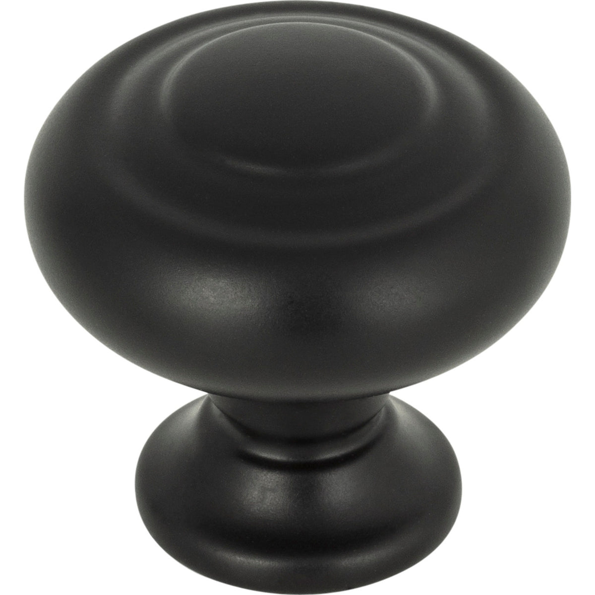 Top Knobs TK1000BLK: 1-1/4" Kent Round Cabinet Knob - Flat Black