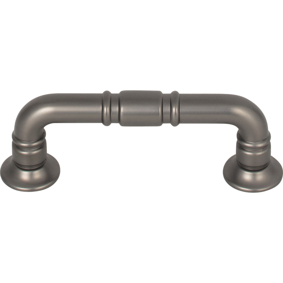 Top Knobs TK1001AG: 3" cc Kent D-Handle Cabinet Pull - Ash Gray