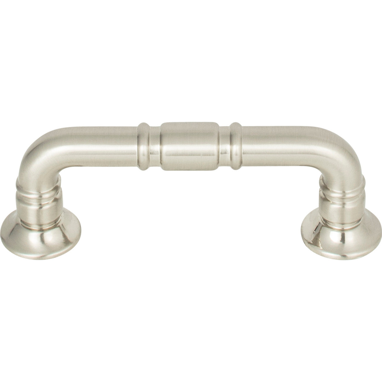 Top Knobs TK1001BSN: 3" cc Kent D-Handle Cabinet Pull - Brushed Satin Nickel