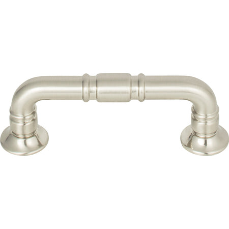 Top Knobs TK1001BSN: 3" cc Kent D-Handle Cabinet Pull - Brushed Satin Nickel